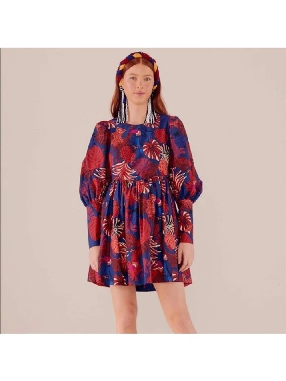 Farm Rio Animals Tapestry Mini Dress S